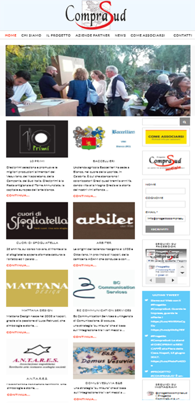 Progetto Comprasud: nuovo sito Internet e profili sui social media
